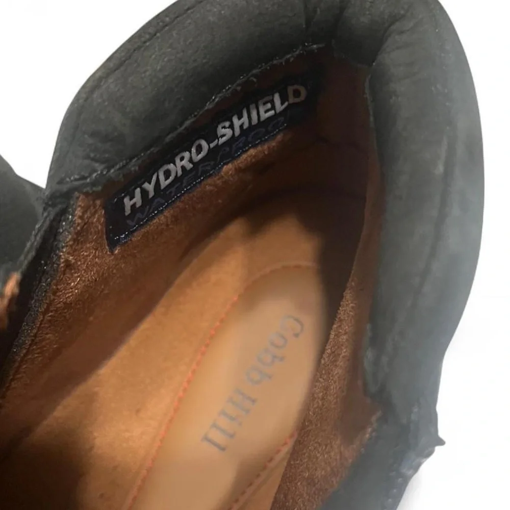 Cobb Hill Hydro-Shield water proof Black Ankle zip Booties